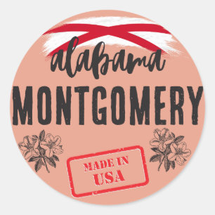 Sticker Rond Villes d'Alabama