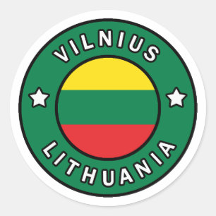 Sticker Rond Vilnius Lituanie
