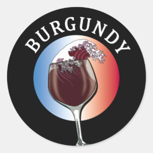 Sticker Rond Vin de Bourgogne