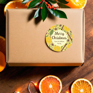 Sticker Rond Vin de Noël mulet jaune épicé