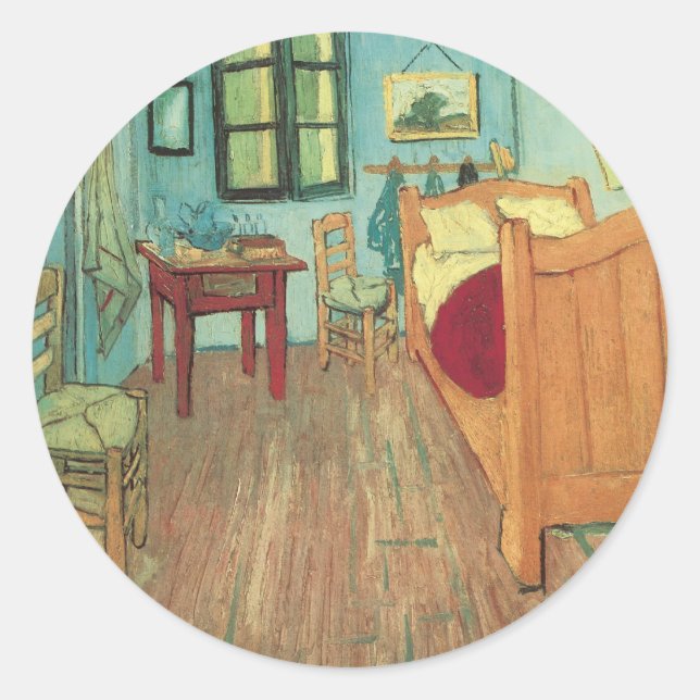 Sticker Rond Vincent van Gogh - Chambre de Vincent à Arles (Devant)