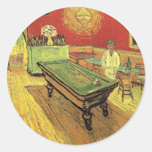 Sticker Rond Vincent Van Gogh - Le Café de nuit Beaux-Arts