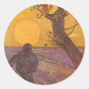 Sticker Rond Vincent van Gogh - Le Semeur