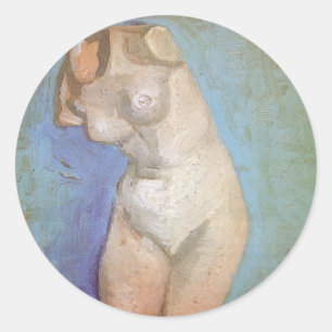 Sticker Rond Vincent van Gogh - Plaster Statuette Femme Torso