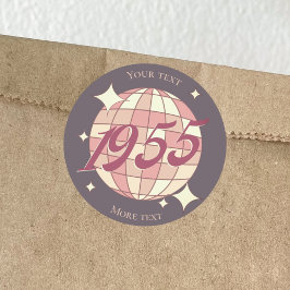 Sticker Rond Vintage 1955 70e anniversaire