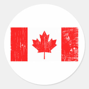 Sticker Rond Vintage Canada