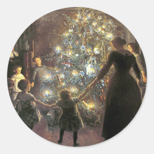 Sticker Rond Vintage_Christmas_dance_sticker