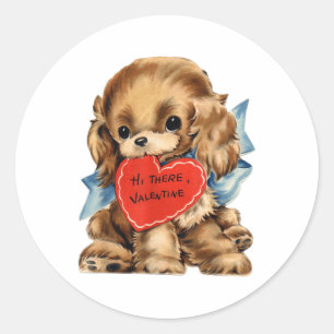 Sticker Rond Vintage Cottagecore Retro Valentine Shop Uni Kids