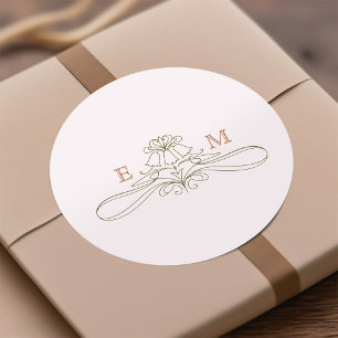 Sticker Rond Vintage Daisy Art Nouveau par Mucha