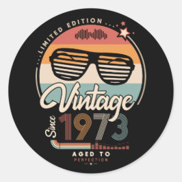 Sticker Rond Vintage depuis 1973