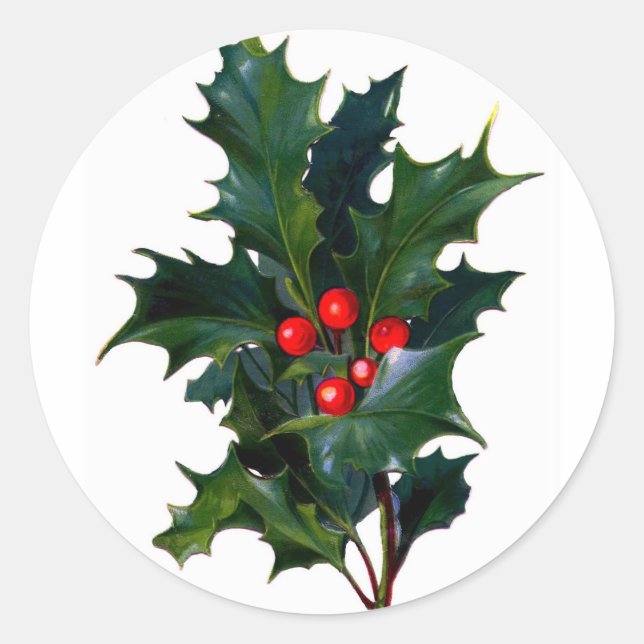 Sticker Rond Vintage Holly (Devant)