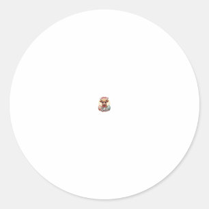 Sticker Rond Vintage Howdy Honey Pâques Vache Highland Mignon L