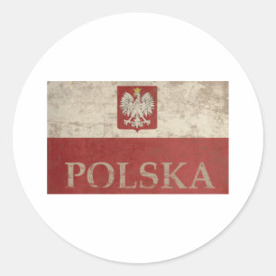 Sticker Rond Vintage Polska