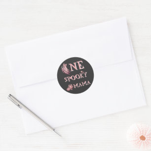Sticker Rond Vintage Rose Une Maman Effrayante Coquette Café Fa