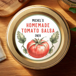 Sticker Rond Vintage style maison de la salsa de tomate
