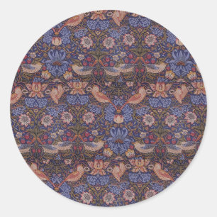 Sticker Rond Vintage William Morris Strawberry Thief