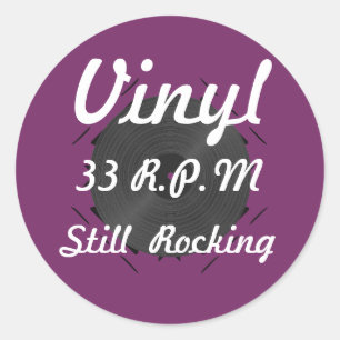 Sticker Rond Vinyle 33 t/mn basculant toujours 3