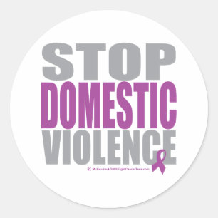 Sticker Rond Violence domestique