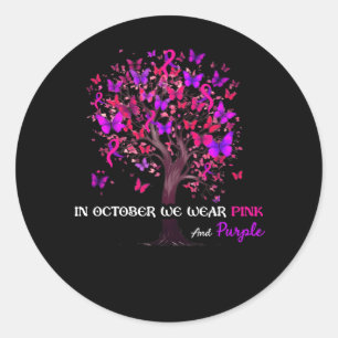 Sticker Rond Violence familiale Mois de sensibilisation au canc