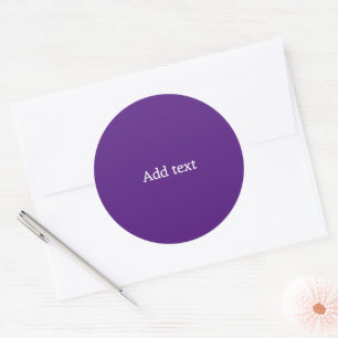 Sticker Rond Violet clair avec Modèle de texte blanc