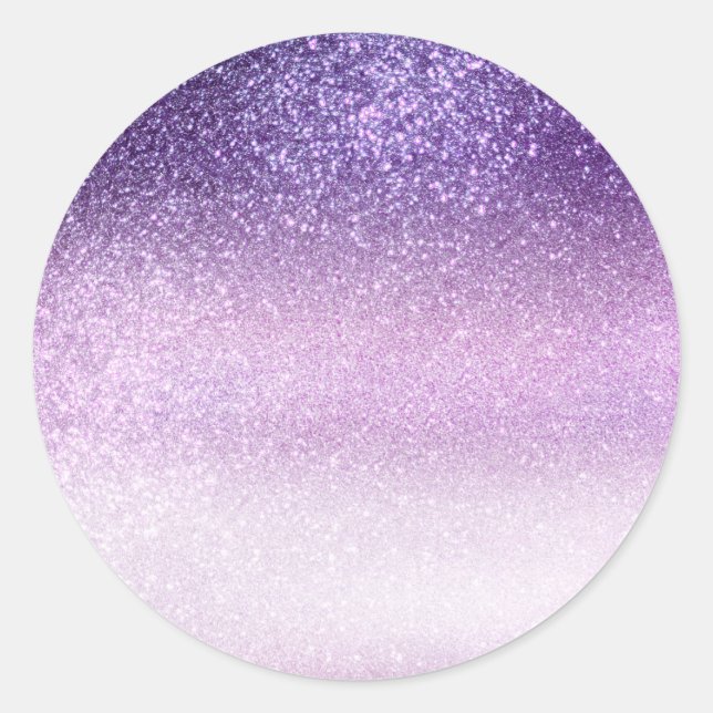 Sticker Rond Violet Lilac Pastel Purple ombre (Devant)