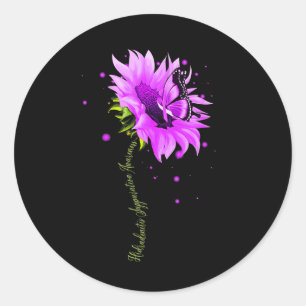 Sticker Rond Violet Ruban Papier à surdose Sensibilisation Femm