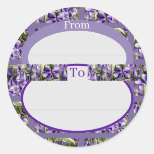 Sticker Rond violettes dans un bocal de lune