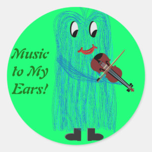 Sticker Rond Violon & Viola - Obtenez un sentiment chaud de fuz