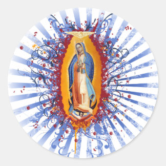 Sticker Rond Virgen de Guadalupe
