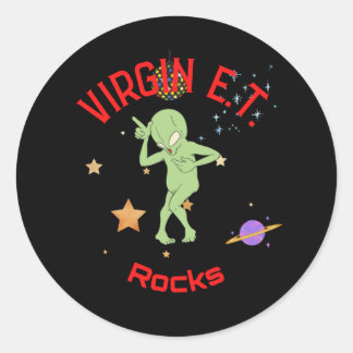 Sticker Rond Virgin E.T. Rocks (Virginity Rocks)