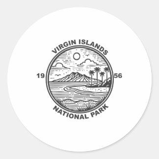 Sticker Rond Virgin Islands National Park
