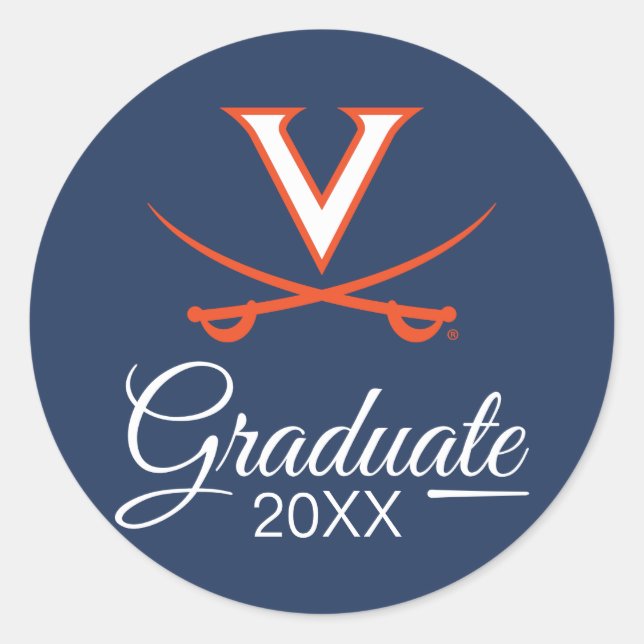 Sticker Rond Virginia Cavaliers | Graduation (Devant)
