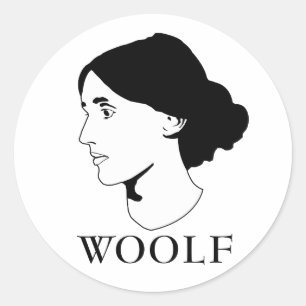 Sticker Rond Virginia Woolf