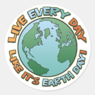 Sticker Rond Vis chaque jour Jour des terres