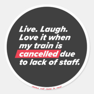 Sticker Rond Vis. Rire. Amour. -Autocollant