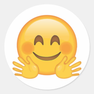 Sticker Rond Visage d'accrochage - Emoji