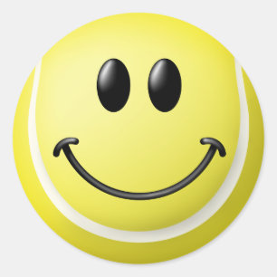 Sticker Rond Visage de balle de tennis