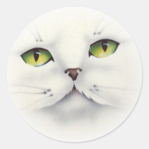 Sticker Rond visage de chat