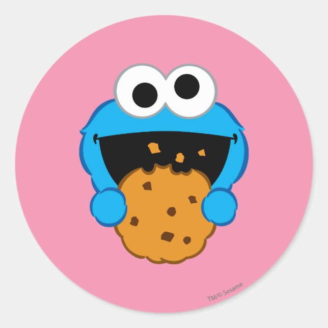 Sticker Rond Visage de cookie (Devant)