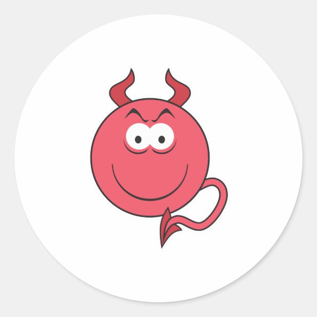 Sticker Rond Visage de Diable (Devant)