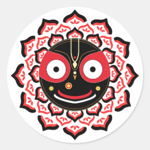 Sticker Rond Visage de Lord Jagannath Chakra Dieu hindou