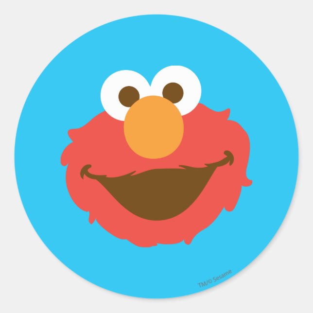 Sticker Rond Visage d'Elmo (Devant)