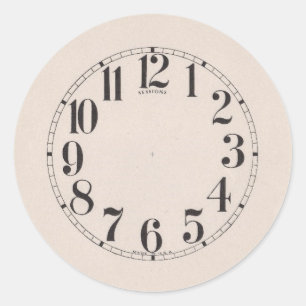 STICKER ROND VISAGE D'HORLOGE