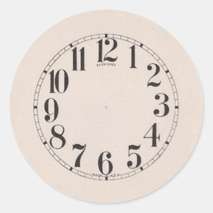 STICKER ROND VISAGE D'HORLOGE