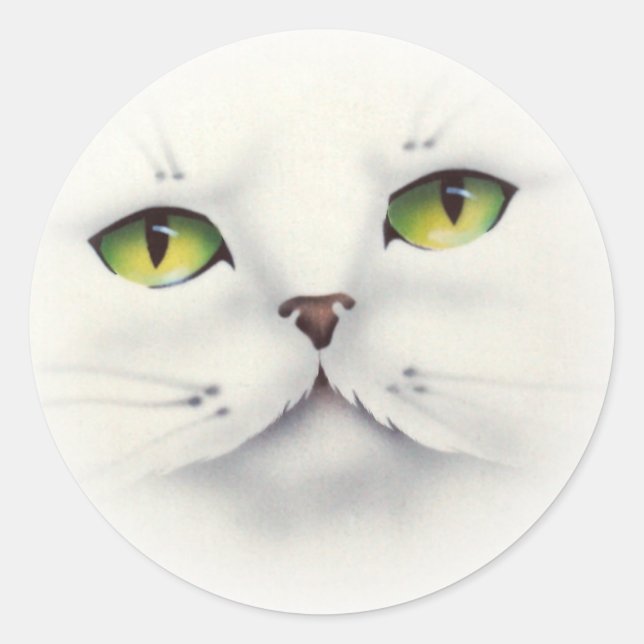 Sticker Rond visage du chat (Devant)