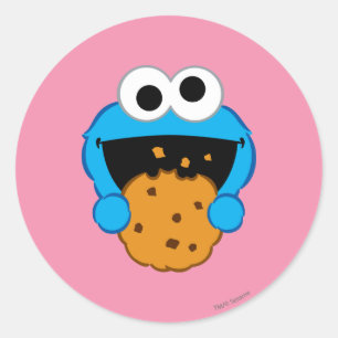 Sticker Rond Visage du cookie