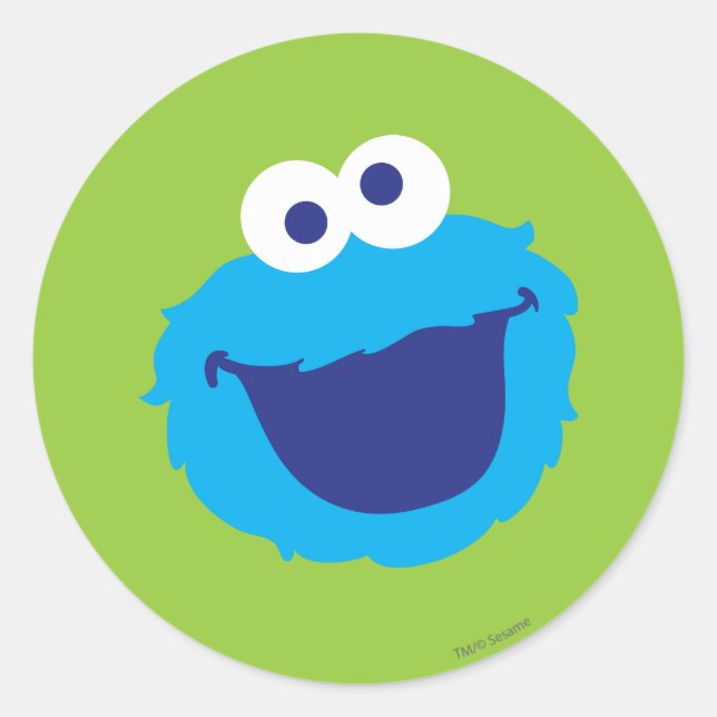 Sticker Rond Visage du monstre de cookies (Devant)