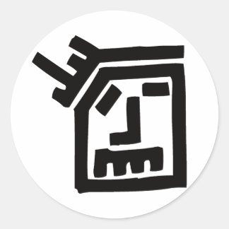 Sticker Rond Visage funk