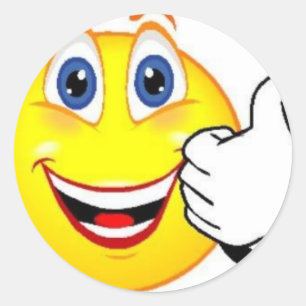 Sticker Rond Visage heureux