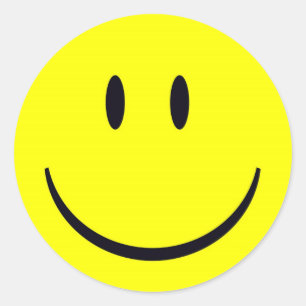 Sticker Rond visage heureux